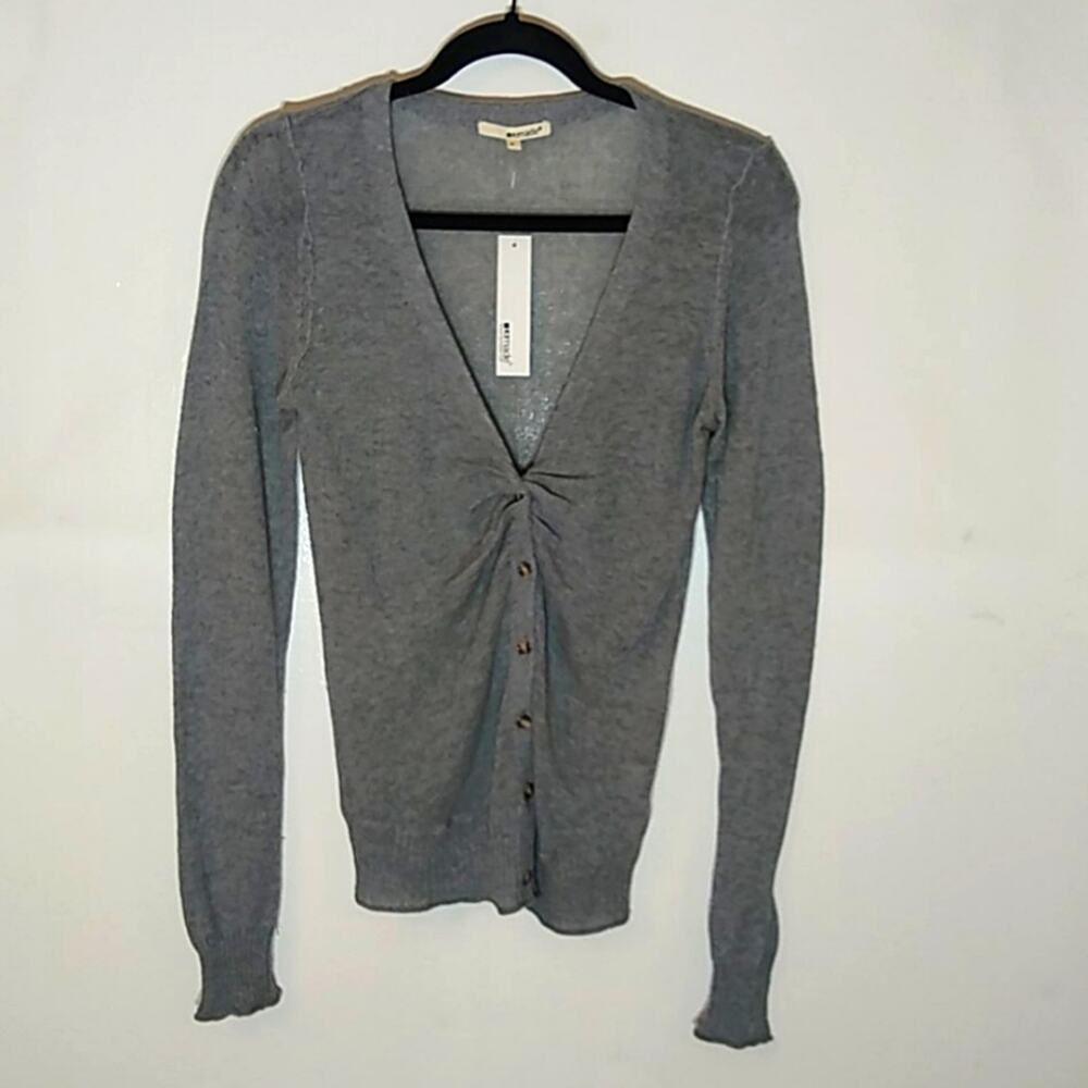 NWT LAmade gray bottom down sweater with cinching. Size Medium